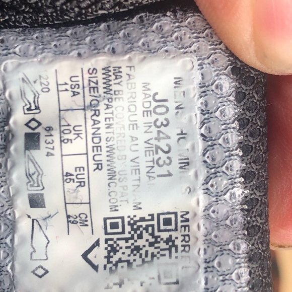 Merrell J034231  Train Flex2 Men’s Black Gray Orange Sneakers Size 11 - Picture 10 of 13